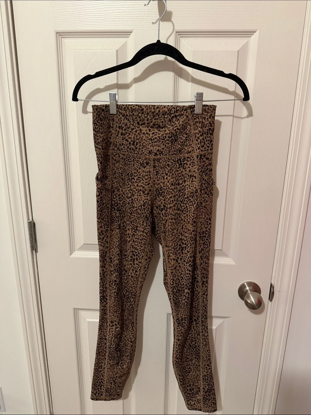 Fabletics Leopard Print High-Waist Leggings — Brown and Black - Picture 1 of 3